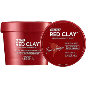 Маска для обличчя на основі червоної глини Missha Amazon Red Clay Pore Mask 110 мл (8809643534987) краща модель в Полтаві