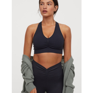 Спортивний топ H&M Sport 0849886-1 L Темно-синій (EZH2000000076454) ТОП в Полтаві