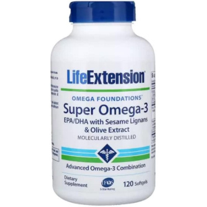 Супер Омега-3, Omega Foundations, Super Omega-3, Life Extension, 120 Желатинових Капсул (737870198215) ТОП в Полтаві