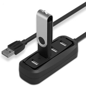 USB-хаб Vention USB Hub 4-Port 2.0 0.5 м Black (VAS-J43) (43387944) краща модель в Полтаві