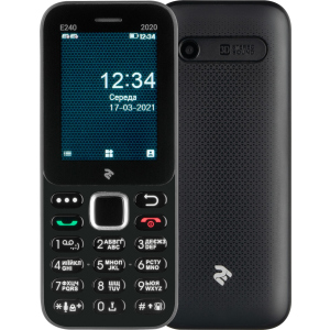 Мобільний телефон 2E E240 2020 Dual Sim Black краща модель в Полтаві