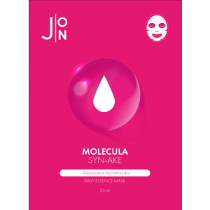 Тканевая маска для лица J:ON Змеиный Пептид Molecula Syn-Ake Daily Essence Mask 10шт x 23 мл (8809175177546)