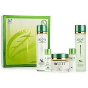 Набір для догляду за обличчям Зелений Чай Jigott Well-being Green Tea Skin Care 3SET (8809541281266) ТОП в Полтаві