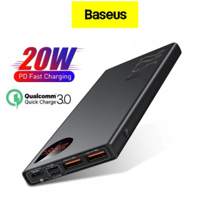 УМБ Power bank Baseus Adaman Metal Digital Display QC 22.5W 10000mAh Black надійний