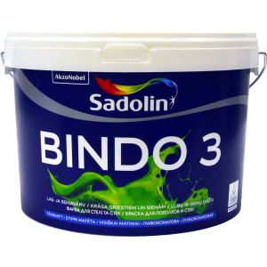 Краска Sadolin Bindo 3 - глубокоматовая латексная краска для стен и потолка, белая, BW, 2.5 л (5078159) ТОП в Полтаве