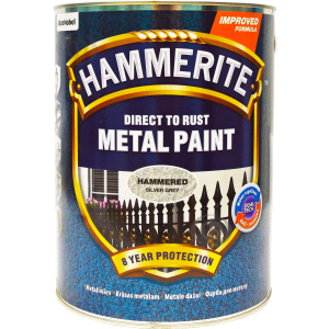 Фарба Hammerite Metal Paint Hammered - глянсова фарба алкідна по металу, захисна, чорна, 5 л (5126349) в Полтаві