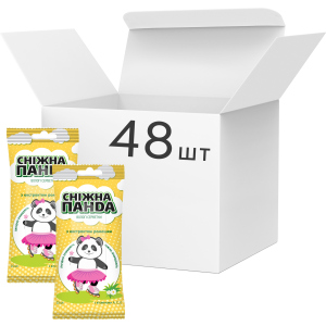 Упаковка вологих серветок для рук Снігова Панда Ромашка Kids 48 пачок по 15 шт (4820183970510) ТОП в Полтаві