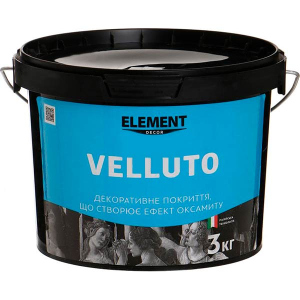 хорошая модель Декоративное финишное покрытие Element Velluto 3 кг.