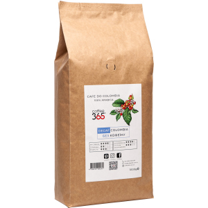 Кофе в зернах Coffee365 Colombia Decaf без кофеина 1 кг (4820219990239) ТОП в Полтаве