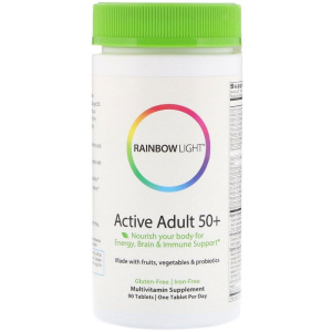 Мультивітаміни Rainbow Light для дорослих Активна зрілість Active Adult 50+ 90 таблеток (21888109920) надійний