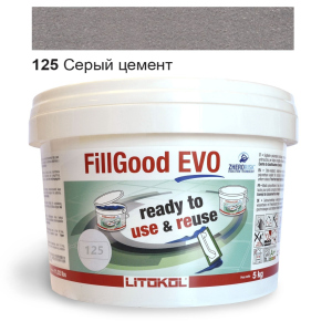 Полиуретановая затирка Litokol FillGood EVO 125 (Серый цемент) 5кг. лучшая модель в Полтаве