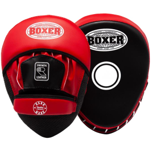 Лапи боксерські Boxer 0.8 мм Чорно-червоні (2013-01R)