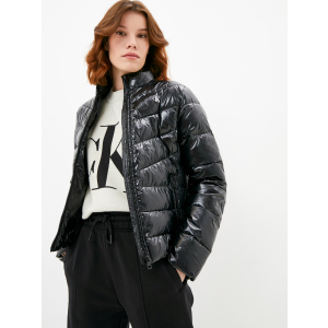 Пуховик Calvin Klein Jeans GLOSSY LW PADDED PUFFER JACKET J20J216261-BEH XL Чорний (8719854088653) краща модель в Полтаві