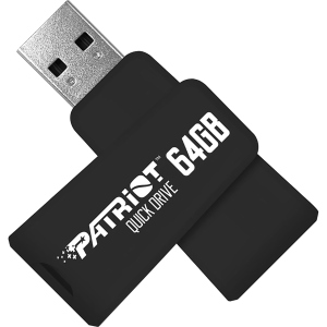 Patriot Color Quickdrives 64GB USB 3.1 Black (PSF64GQDBK3USB) ТОП в Полтаве