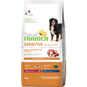 Сухий корм для собак Trainer Natural Dog Sensitive Adult з качкою та цільними зернами 12 кг (8059149252520) в Полтаві