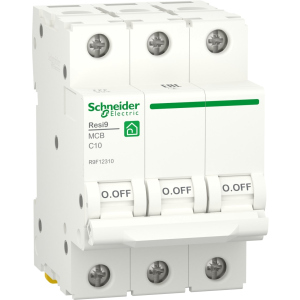 Автоматичний вимикач Schneider Electric RESI9 10 А, 3P, крива, 6кА в Полтаві