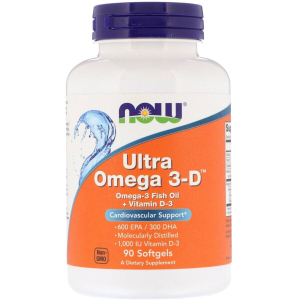 Жирні кислоти Now Foods Ultra Omega-3-D 90 капсул (733739016638)