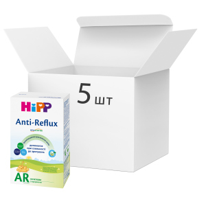 Упаковка дитячої сухої молочної суміші HiPP Anti-Reflux початкова 5 пачок по 300 г (9062300440420_9062300439462) ТОП в Полтаві