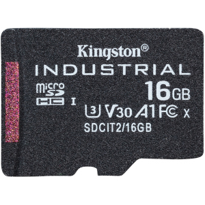 купить Kingston microSDHC 16GBSP Industrial Class 10 UHS-I V30 A1 (SDCIT2/16GBSP)