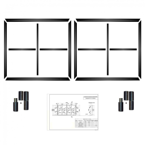 Комплект распашных ворот КСС (Свари сам) на проем 4 метра 190