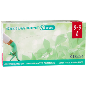 Перчатки медицинские смотровые нитриловые Igar Sempercare Green нестерильные неопудреные L 200 шт (9001570534873) в Полтаве