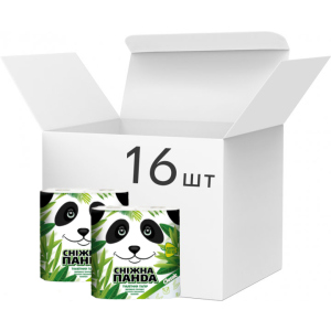 Упаковка туалетной бумаги Снежная Панда Классик 150 отрывов 2 слоя 16 пачек по 4 рулона (4823019007626) в Полтаве