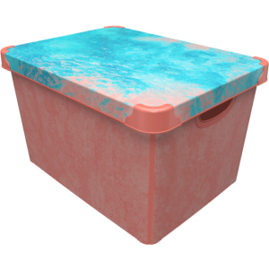 Контейнер для зберігання з кришкою Qutu Style Box Coral 20 л (STYLE BOX с/к CORAL 20л.) ТОП в Полтаві