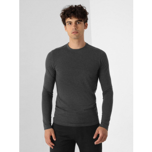 Чоловічий лонгслів 4F NOSH4-TSML350-23M XL Dark Grey Melange (5903609653972) краща модель в Полтаві