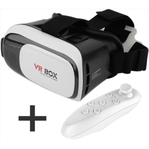 Очки виртуальной реальности 3D VR Box 2.0 Remax + пульт в подарок, черно-белые F_130127