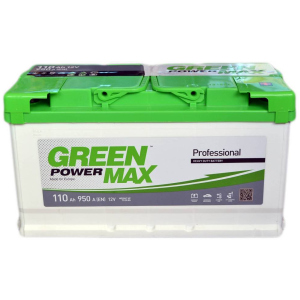 Автомобільний акумулятор Green Power MAX 110 Ah (-/+) Euro (950EN) (22370) краща модель в Полтаві