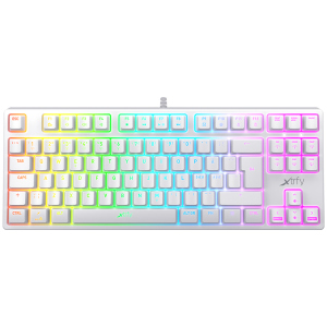 Клавіатура провідна Xtrfy K4 TKL RGB Kailh Red USB White RUS (XG-K4-RGB-TKL-WH-R-RUS) краща модель в Полтаві