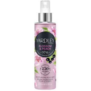 Міст зволожуючий парфум для тіла та волосся Yardley Blossom &amp; Peach Moisturising Fragrance Body Mist 200мл (5056179301511) ТОП в Полтаві