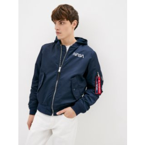 Куртка Airboss MA-1 Hooded NASA M Replica Blue (707568225967_A) лучшая модель в Полтаве