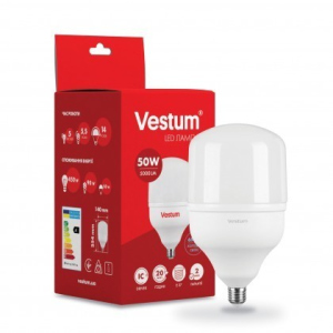 Лампа LED (високопотужна) Vestum T140 50W 6500K 220V E27 рейтинг