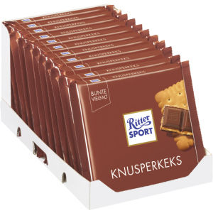 Упаковка молочного шоколаду Ritter Sport з вершкового печива з начинкою 11 шт х 100 г (4000417214607) в Полтаві