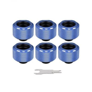 Фітинг для СВО ThermalTake Pacific C-Pro G1/4 PETG 16mm OD Fitting Kit - Blue (CL-W210-CU00BU-B) краща модель в Полтаві