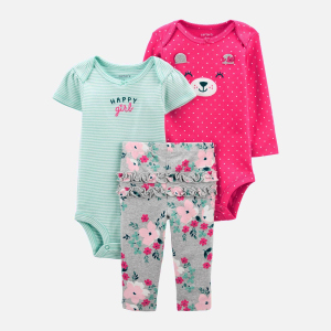 Комплект (боди 2 шт + леггинсы) Carters 1J996910 80 см 998 ASST Assorted-ST (194133787935) лучшая модель в Полтаве