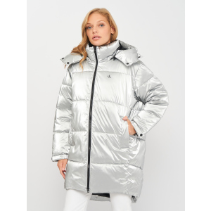 Пуховик Calvin Klein Jeans Cocoon Oversized Silver Jacket J20J216872-0IM L Silver (8719854553922) лучшая модель в Полтаве