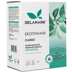 Концентрований безфосфатний пральний порошок Delamark Universal 3 кг (4820152330017) в Полтаві