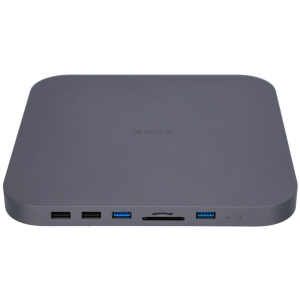 USB-хаб адаптер Ailink Aluminium USB-C Mac mini Hub Card Reader HDD/SDD slot Space Grey (AI-MC25_sg) краща модель в Полтаві