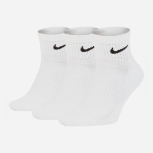 Набір шкарпеток Nike U Nk Everyday Cush Ankle 3Pr SX7667-100 34-36 (S) 3 пари Білий (888407236143) ТОП в Полтаві