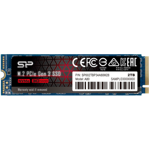 хорошая модель Silicon Power P34A80 2TB M.2 2280 PCIe 3.0 x4 NAND TLC (SP002TBP34A80M28)