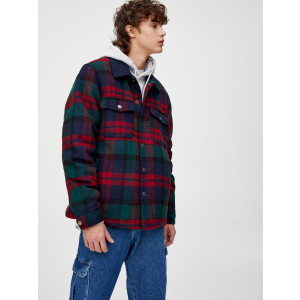 Куртка-рубашка Pull & Bear 9474/540/401 M Красная в клетку (09474540401039) надежный