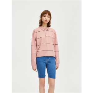 Поло Pull & Bear XAZ217099FJOH M Бледно-розовое (DD8000004439624) лучшая модель в Полтаве