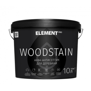 Аква-антисептик для дерева ELEMENT PRO WOODSTAIN, 10 л МАХАГОН краща модель в Полтаві