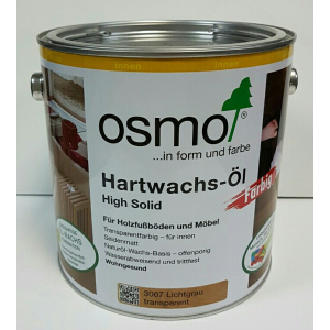 Масло с твердым воском цветное прозрачное OSMO HARTWACHS-ÖL Farbig 3067 - (светло-серое) 0.125 л. в Полтаве