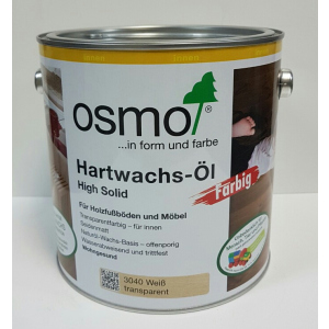 Масло с твердым воском цветное прозрачное OSMO HARTWACHS-ÖL Farbig 3040 - (белое) 0.125 л. ТОП в Полтаве