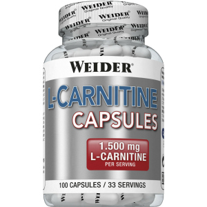 Жиросжигатель Weider L-Carnitine 1500 100 капсул (4044782385715)