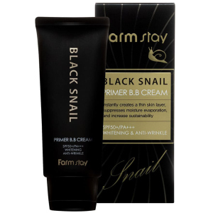 BB крем для обличчя Farmstay Black Snail Primer BB Cream SPF50+ PA+++ з муцином чорного равлика 50 мл (8809339069724) рейтинг