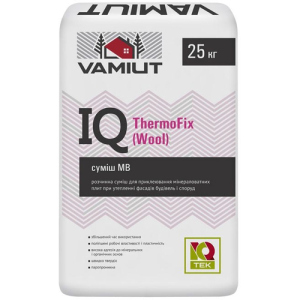 Для приклеювання МВ утеплювача Vamiut IQ ThermoFix WOOL білий 25кг в Полтаві